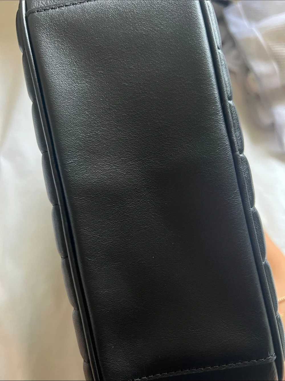 Coach Black Quilted Leather Camera Bag with Gold Logo